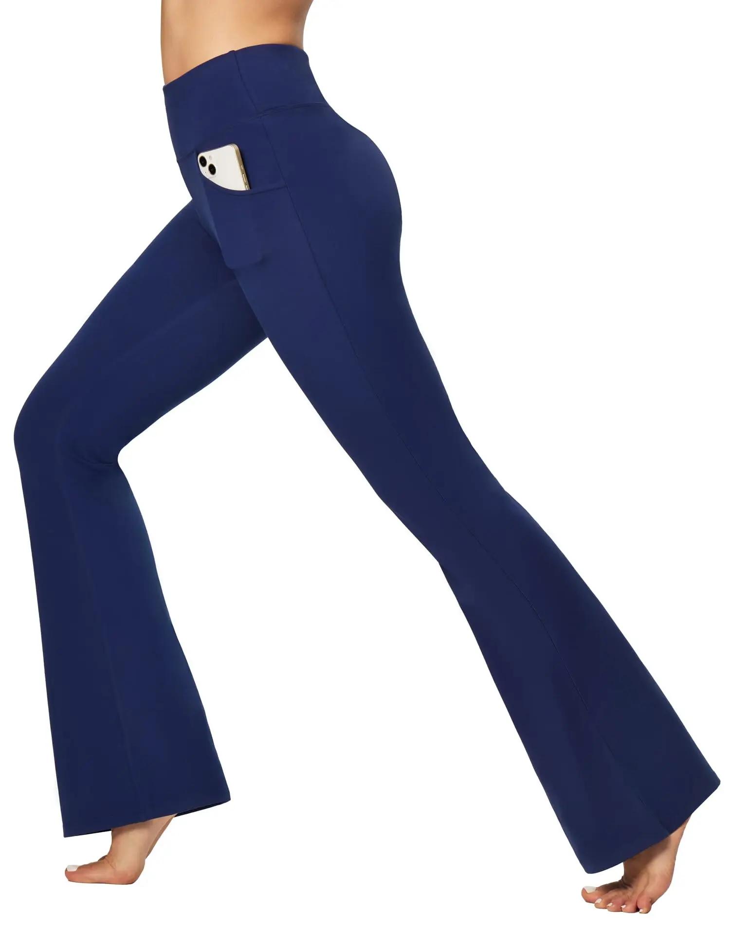 Pantalon de yoga Bootcut avec poches pour femme - Leggings évasés