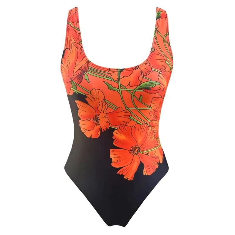 Maillot de bain une pièce imprimé sexy - Body push up fermé femmes plage piscine 2025