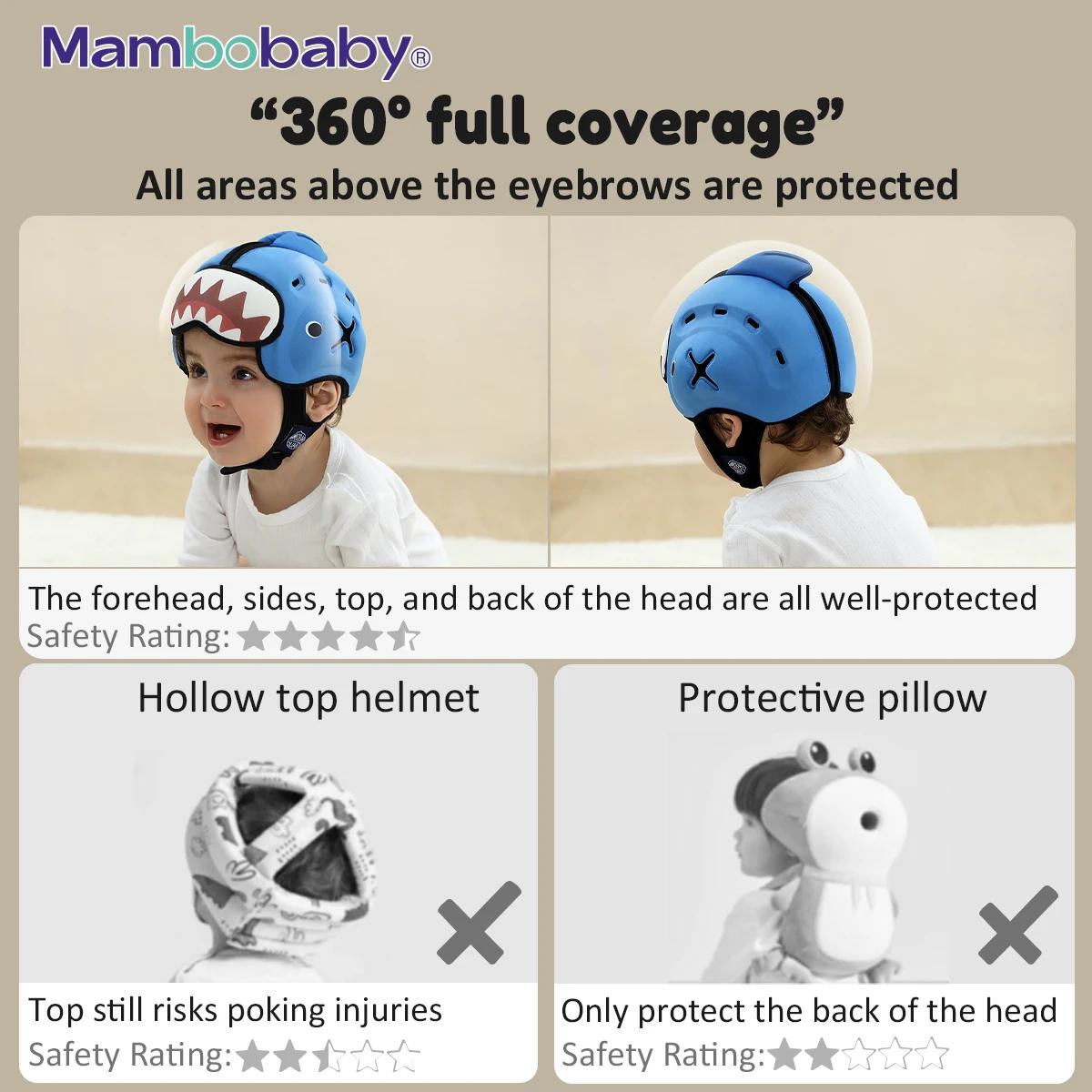 Mambobaby Casque Anti-Choc Safe pour bébé, couvre-chef de protection de tête pour nourrissons, appre