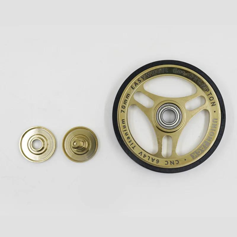 1 paire de roue facile en titane 70mm roue de poussée anodisée ultralégère pour roue en titane bromp