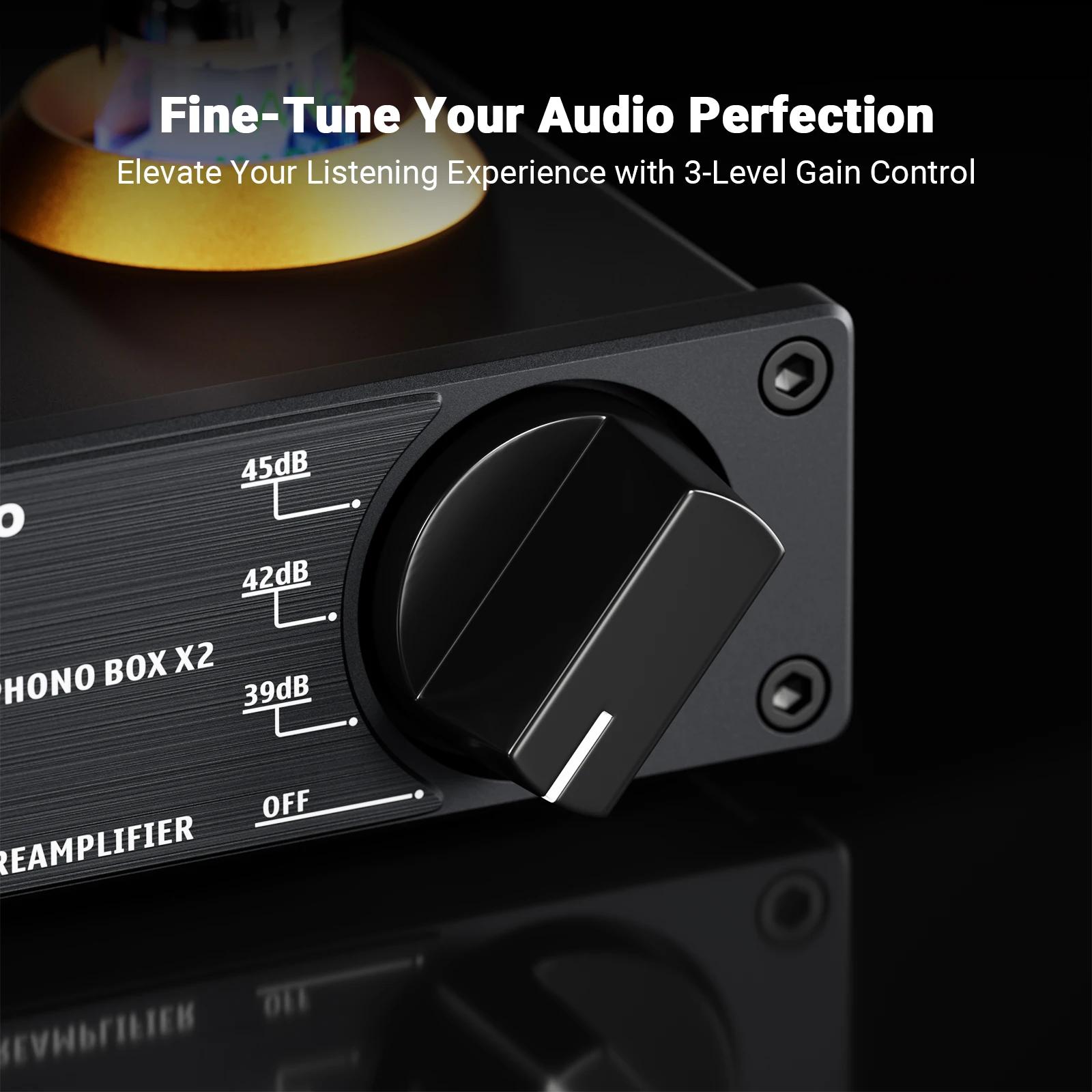 Préamplificateur phono Fosi Audio pour tourne-disque, préamplificateur stéréo mini HiFi à tubes à vi
