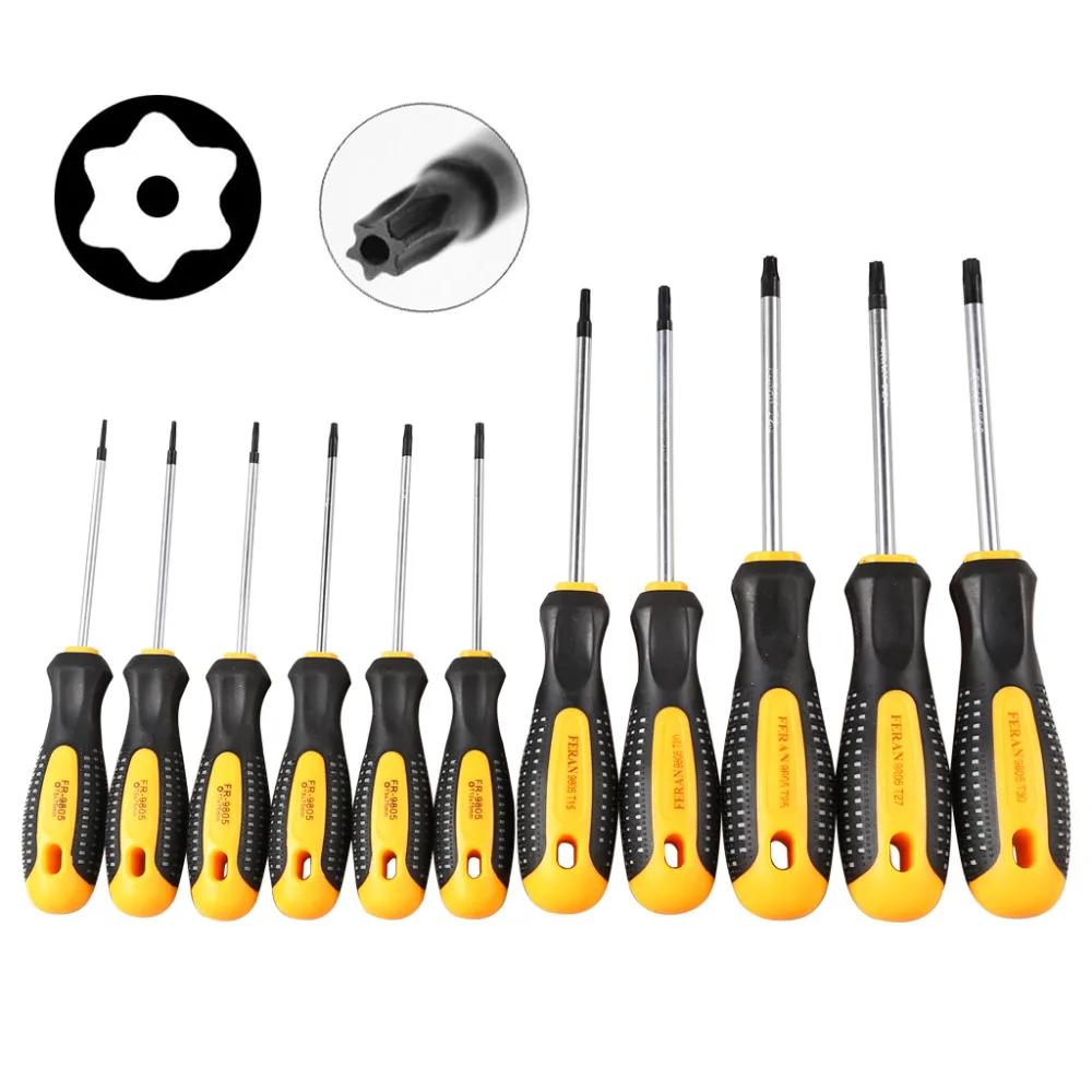 Jeu de tournevis Torx à trou de sécurité CR-V, Kit d'embout de tournevis magnétique T5-t30 pour répa
