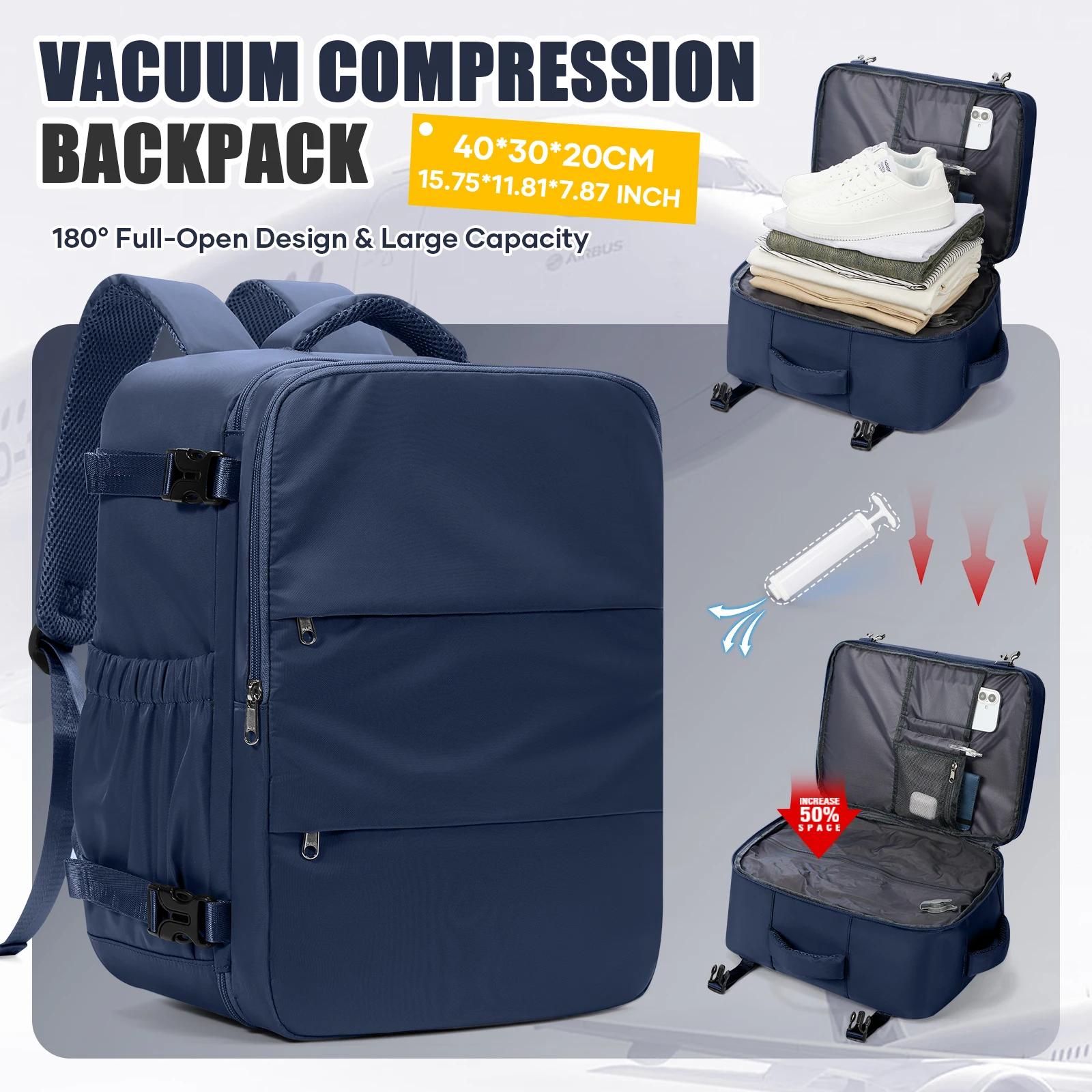 Sac à dos à compression sous vide, sac à dos Ryanair 40×30×20 approuvé par les compagnies aériennes,
