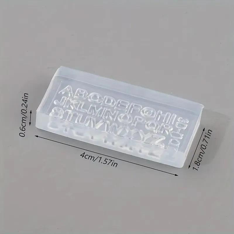 Moule à ongles en silicone avec lettre 3D, mini lettre A-Z, moule en résine, 26 moules à lettres, ou
