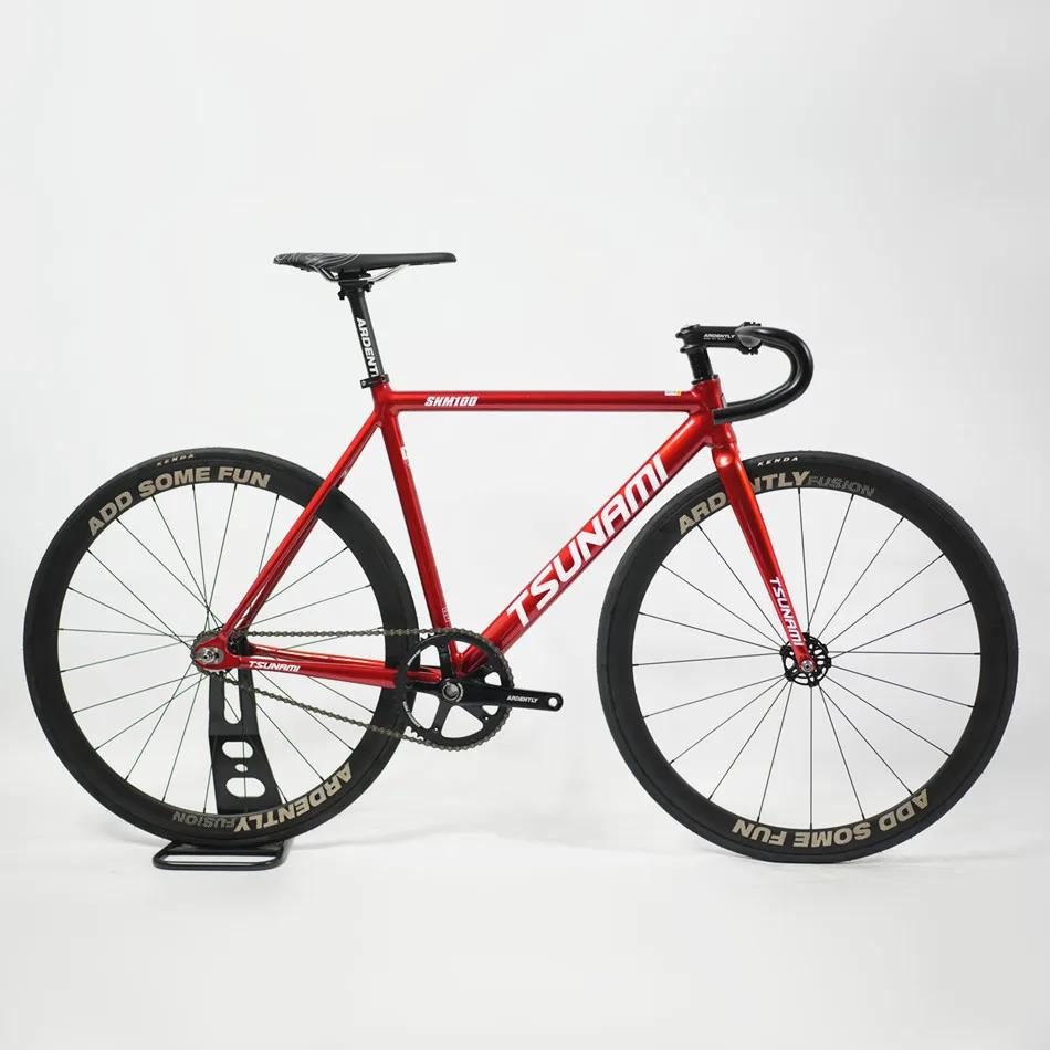 TSUNAMI-Vélo de Course SNM100 Fixie Partners, Vitesse Unique, Cadre en Aluminium 700C, Pièces de Cyc