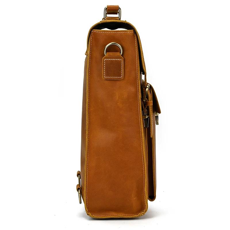 Sac à dos en cuir de cheval Elin pour hommes et femmes, sac d'école de créateur de luxe, mode vintag