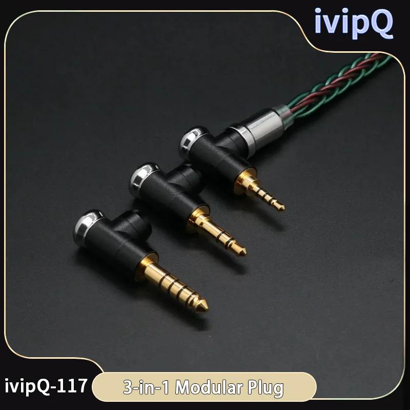 IvipQ-117 8 Core ODavid et 7N OCC Mix Écouteurs haut de gamme Câble de mise à niveau avec prises mod