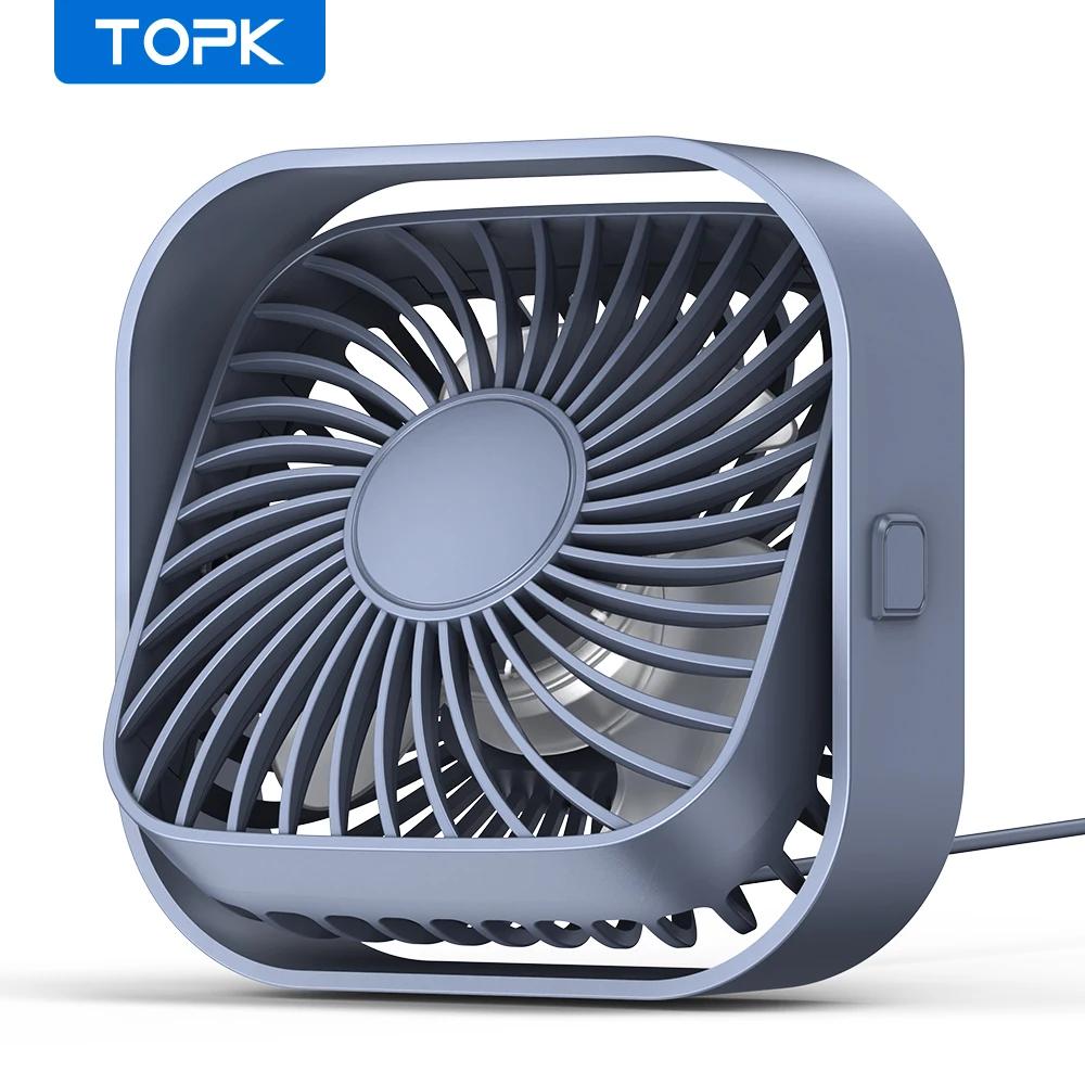 TOPK Mini ventilateur Portable USB ventilateur de bureau Table flux d'air fort et fonctionnement sil