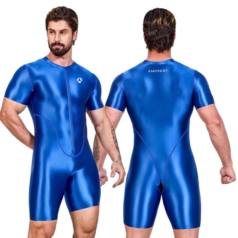 AMORESY Sexy Gloss hommes sport body huileux cyclisme, natation, fitness, course à pied loisirs bril