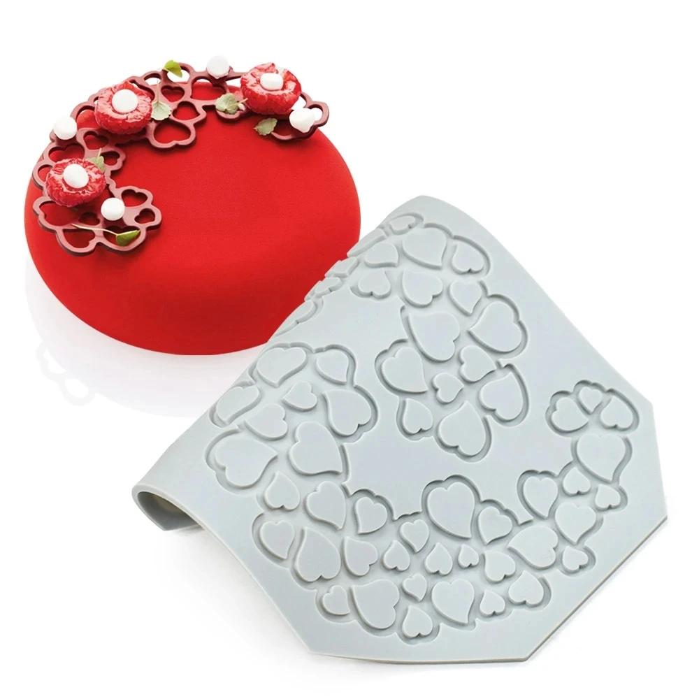 Coussin multi-styles en dentelle pour gâteau, feuille de bulle d'amour, Cuisine moléculaire, assiett