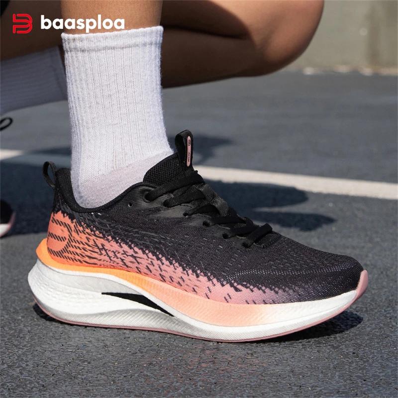Chaussures de course Baasploa Femmes légères respirantes - Baskets plein air professionnelles avec plaque carbone