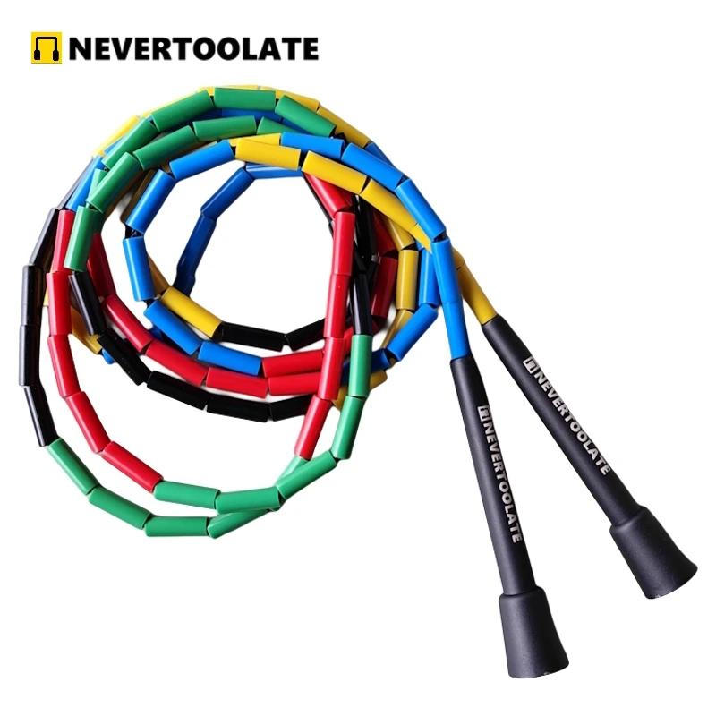 NEVERTOOLATE 128 grammes PE perles dures style libre perlé corde de saut 4.5mm d'épaisseur fil noyau