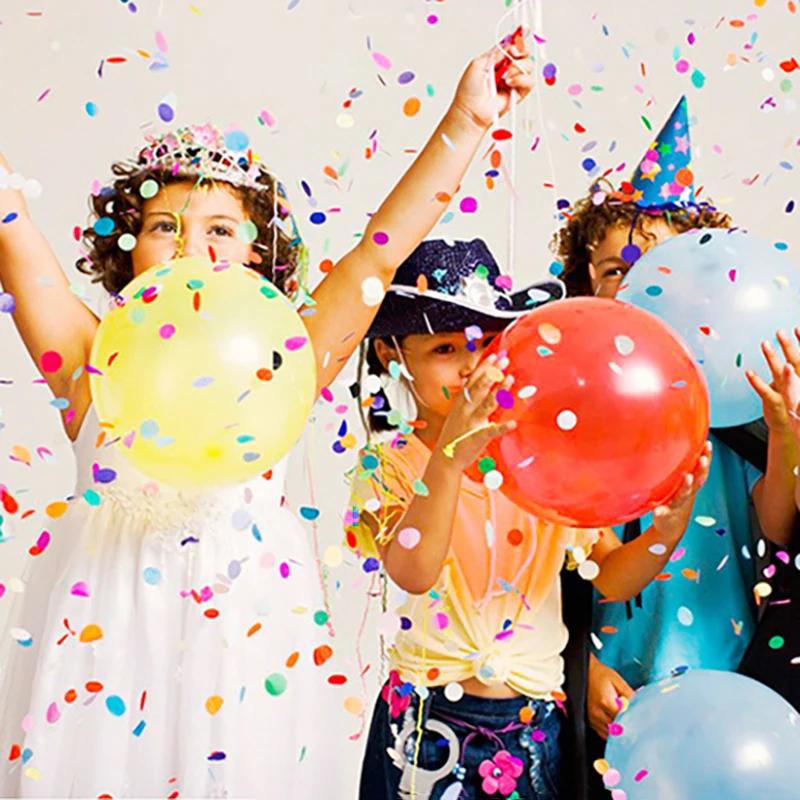 Confettis en papier de 1000 pièces/sac 1cm, mélange de couleurs pour décoration de fête d'anniversai