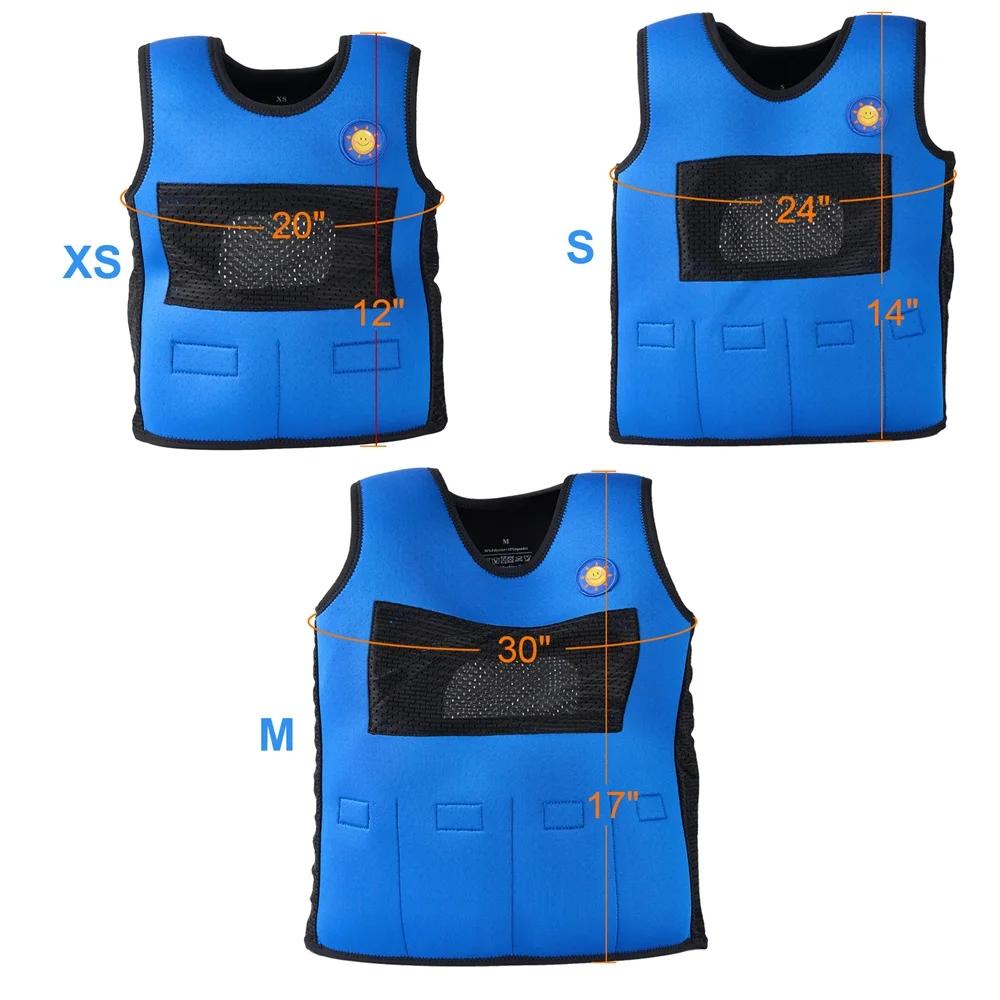 Gilet lesté avec numéro sensoriel, gilet de compression sensorielle pour enfants et adultes avec tro