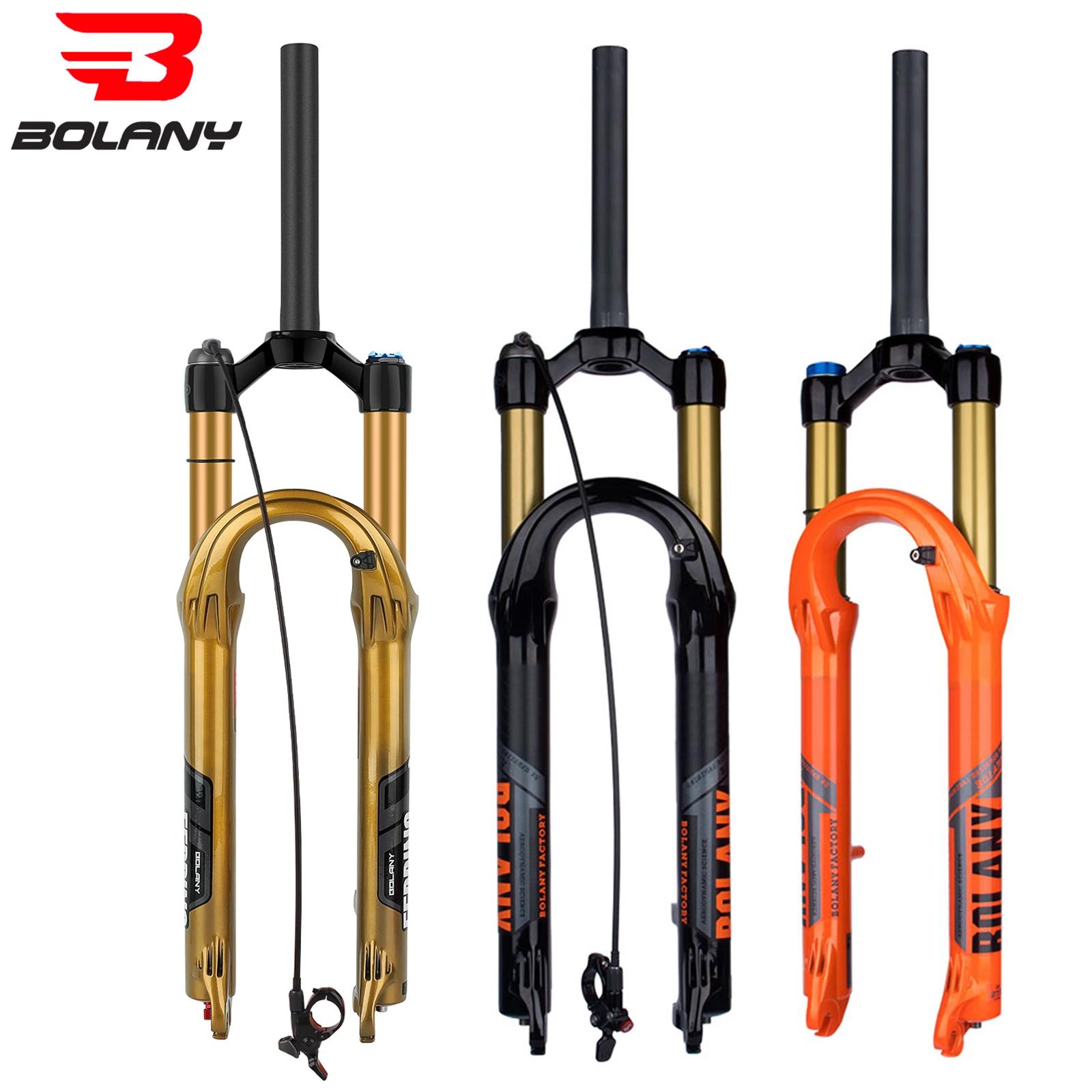 BOLANY-Fourche de vélo à suspension pneumatique, alliage de magnésium léger, dégagement rapide, huil