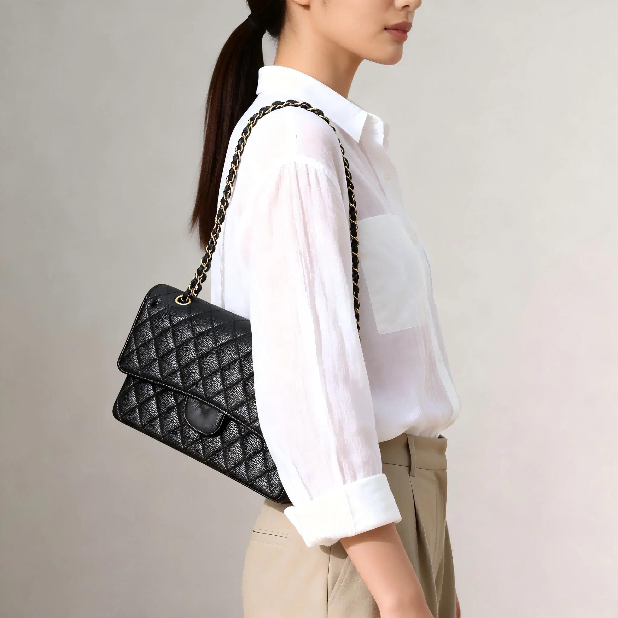 Nouveau sac bandoulière à chaîne pour femme, sac à rabat à motif diamanté, sac à main en cuir tendan