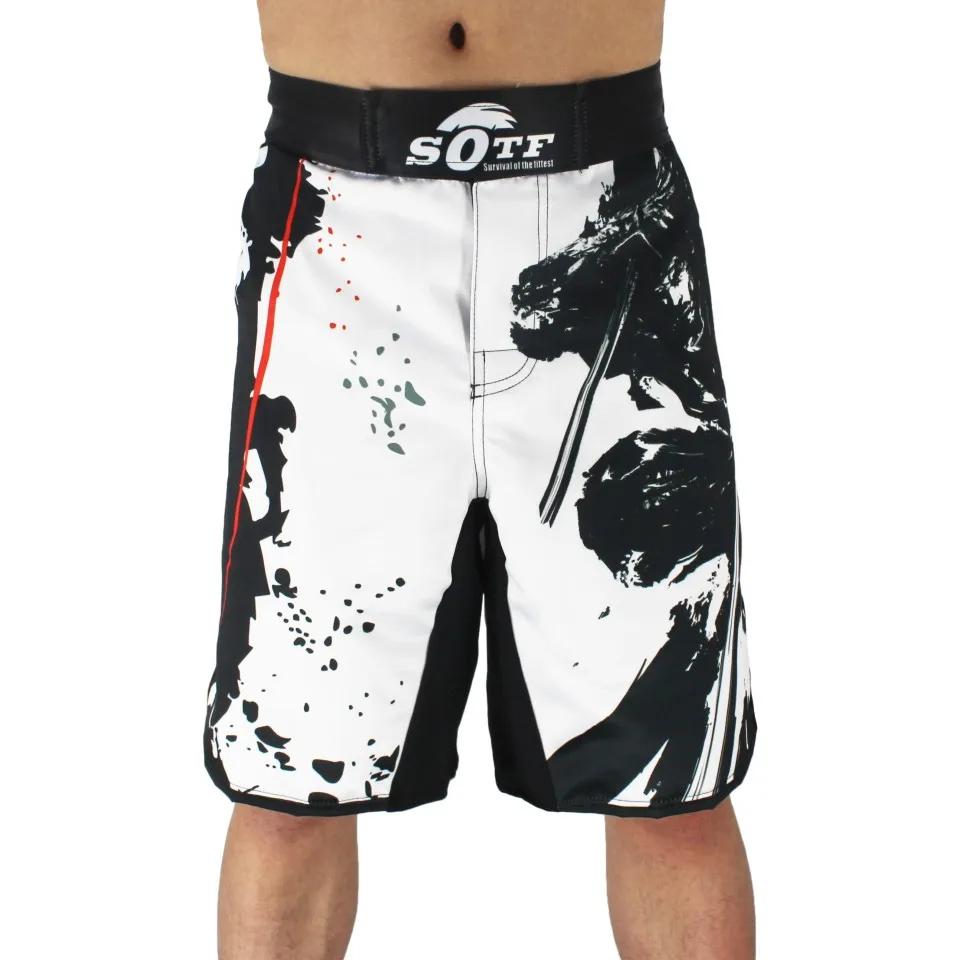 Taille élastique Bushido Fitness féroce ninja combat sport shorts de boxe tigre Muay Thai mma shorts
