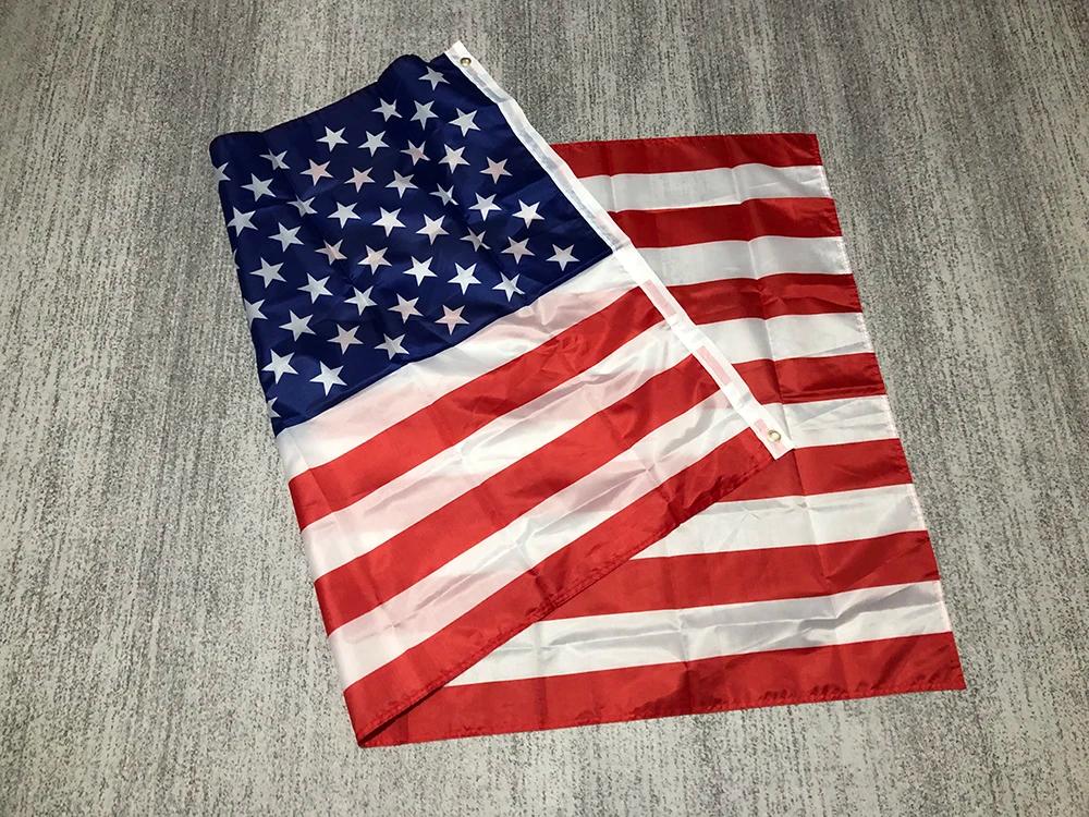 Drapeau américain 60x90cm 90x150cm drapeau américain Double face imprimé Polyester bannière suspendu