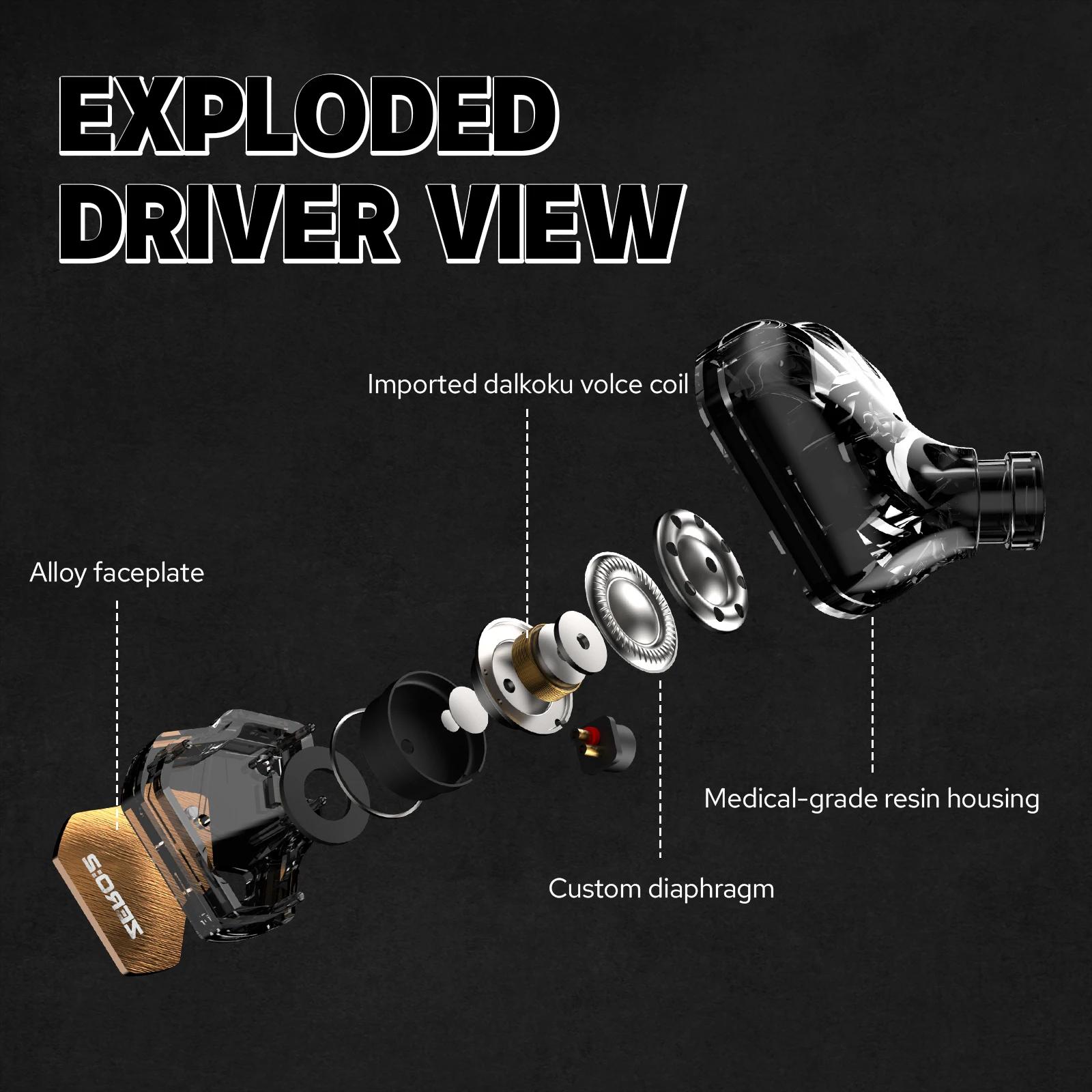 7Hz x Crinacle Zero:2 mis à jour 10mm pilote dynamique IEM filaire écouteurs écouteurs de jeu avec c