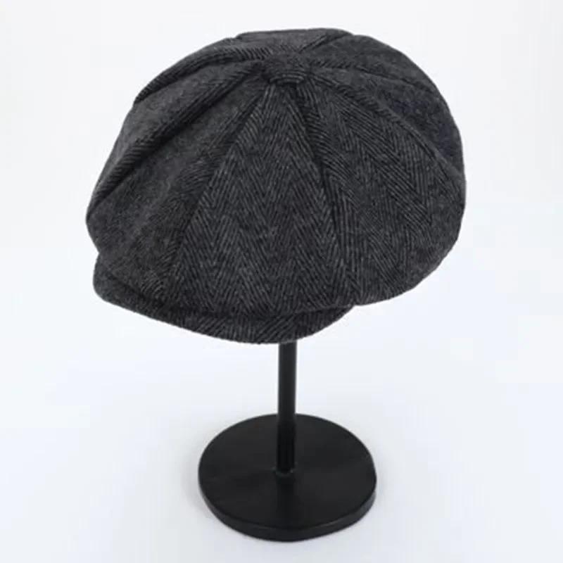 Casquettes Newsboy Rétro pour Hommes, Chapeaux Octogonaux, Chapeaux de Peintre Britanniques, Bérets