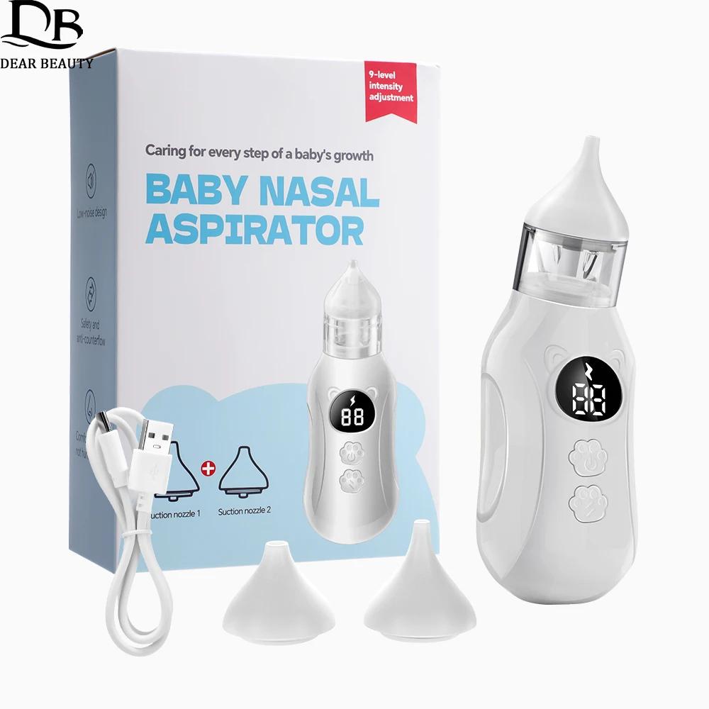 Aspirateur Nasal électrique pour bébé, à faible bruit, 9 niveaux d'aspiration, nettoyeur de nez Rech