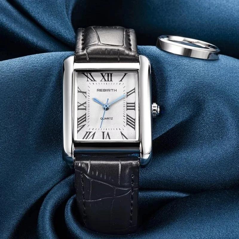 Rebirth 002 – montre-bracelet analogique pour femmes d'affaires, Mini Design léger, cadran rectangul
