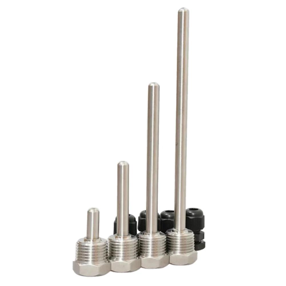 Poche thermométrique 304 en acier inoxydable 304, filetage 1/2 G, OD6mm, manchon d'immersion pour ca