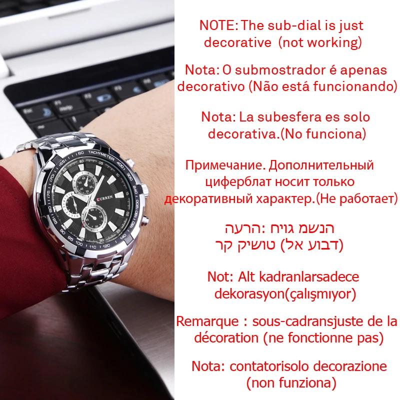 CURREN 8023 montre à Quartz pour hommes étanche Sport militaire montres homme affaires en acier inox
