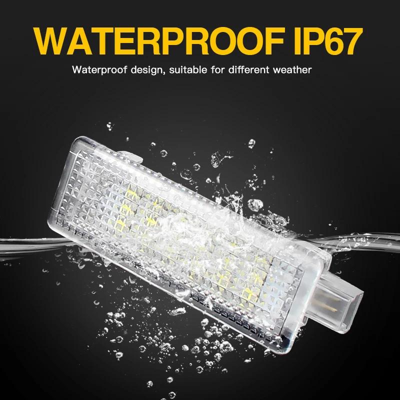 2x LED De Courtoisie De Porte Intérieur Plancher Lumière De Coffre a Bagages Lampe De Boîte À Gants
