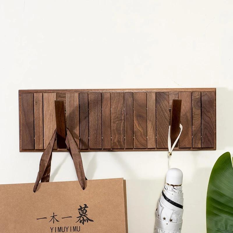 Brochure murale T1 avec crochet, porte-vêtements nordiques, piano prédire, étagères à manteaux, cint