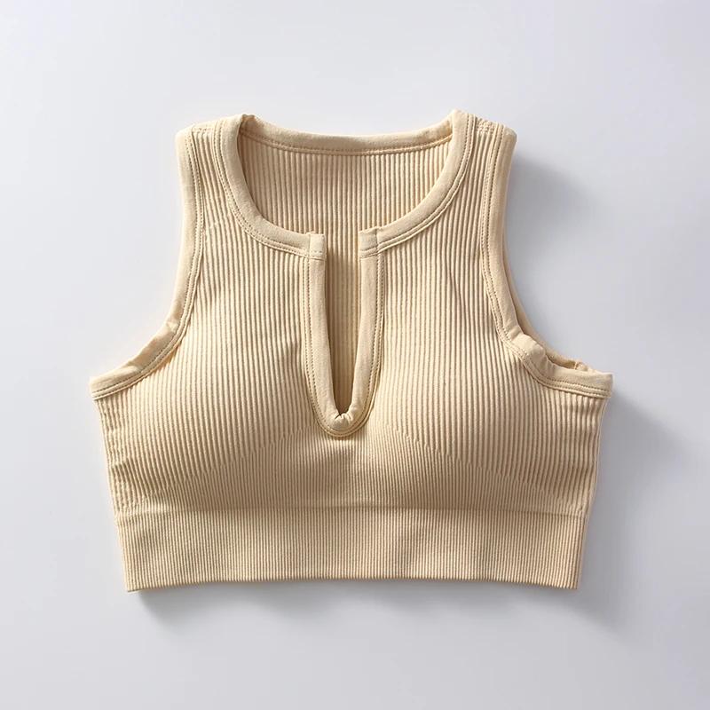 Gilet de sport sans manches été femme - Très élastique absorbant sueur coussinet amovible confortable