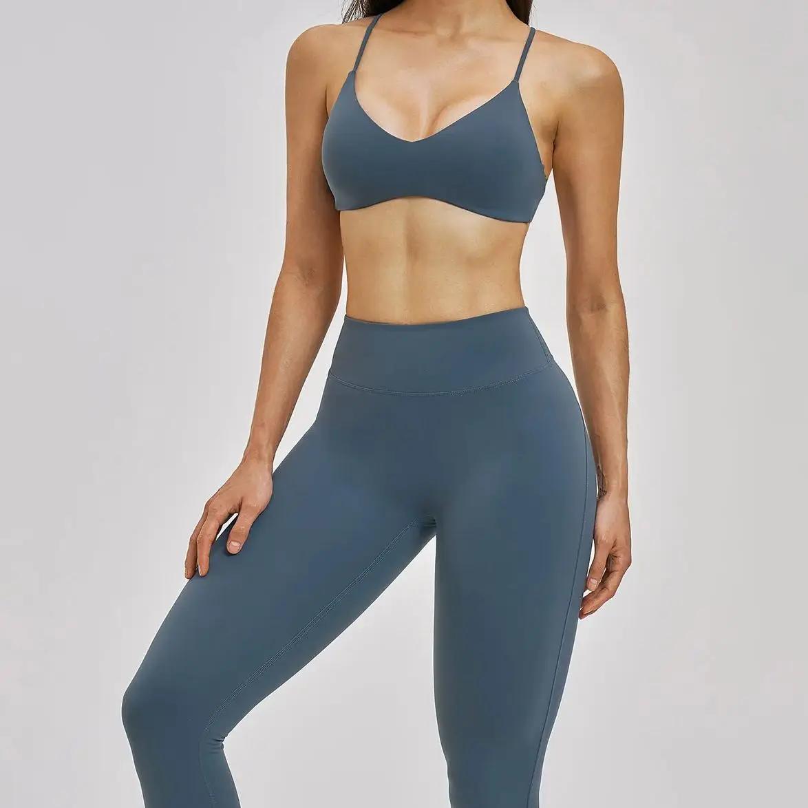 Ensemble de sport Ningyu pour femme – Tenue de yoga haut de gamme avec dos élégant, vêtements de fit