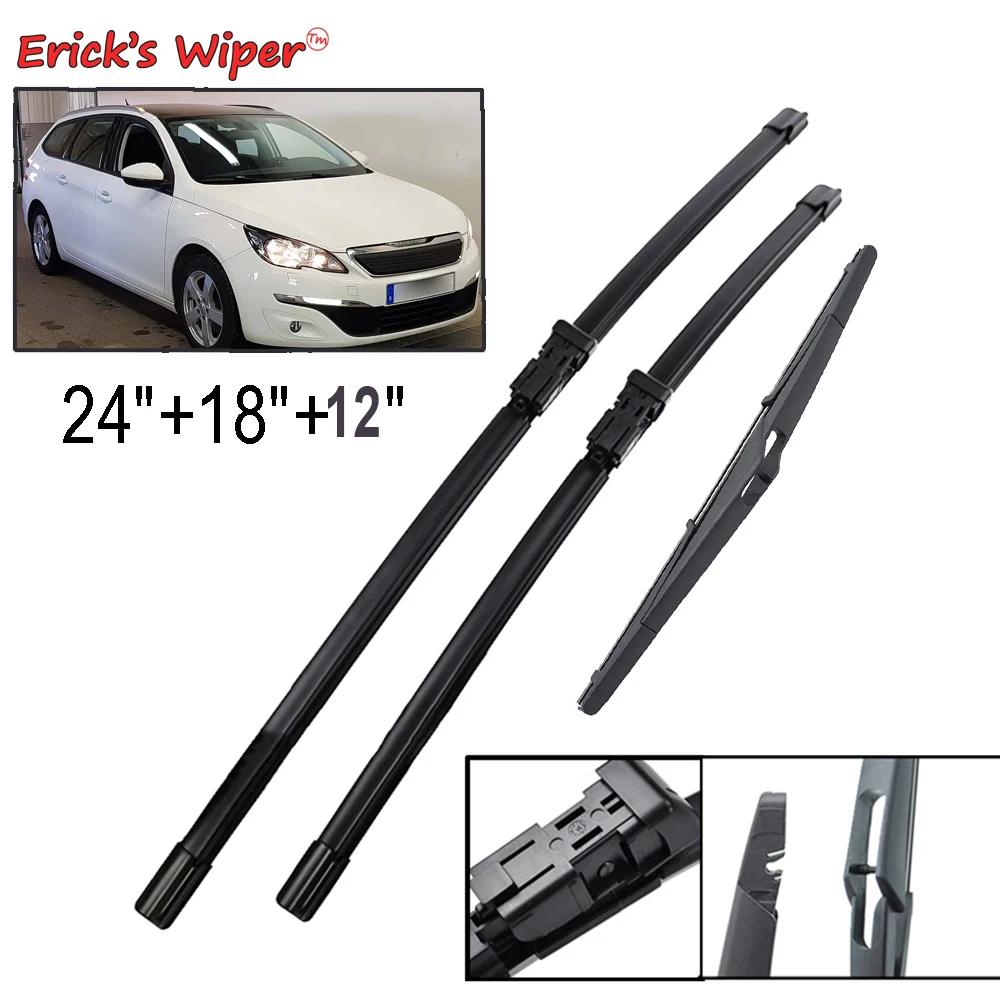 Erick's – jeu de balais d'essuie-glace avant et arrière, pour Peugeot 308SW T9 308 Estate 2014 – 202