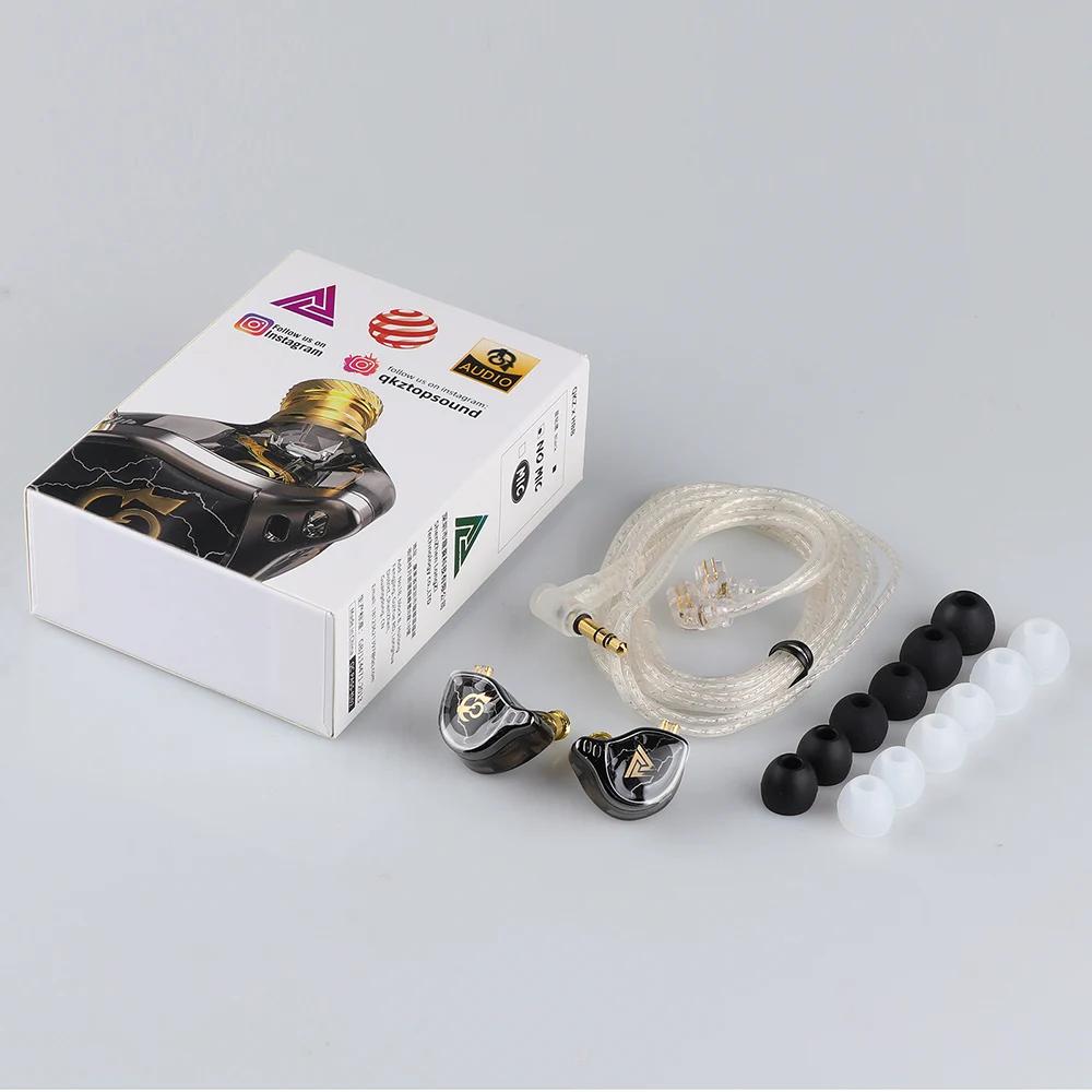 QKZ – écouteurs intra-auriculaires, à diaphragme revêtu de titane, hi-fi, à cavité semi-ouverte, pla