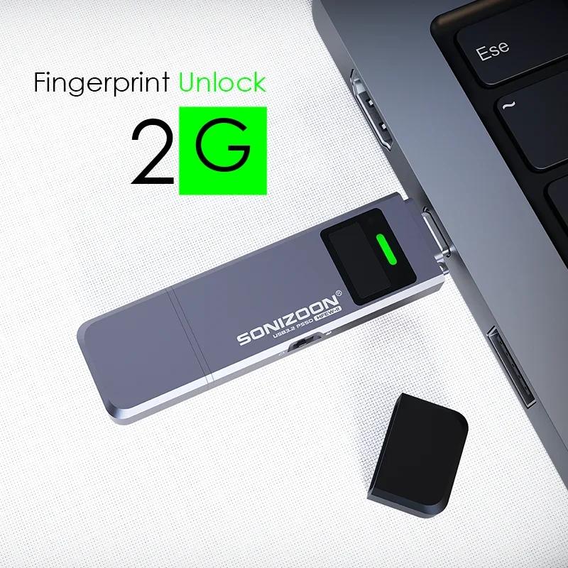 Clé USB à Écriture Flash 2G avec Cryptage d'Empreintes Digitales 1 To/512 Go/256 Go – Protection de