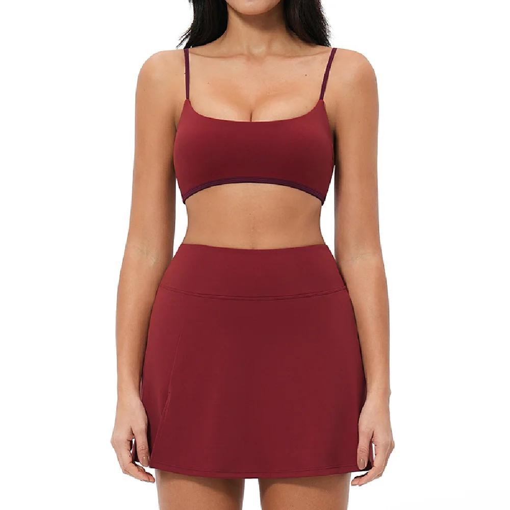 Ensemble de sport 2 pièces pour femme, tenue de yoga contrastée, vêtements de sport, ensemble d'entr