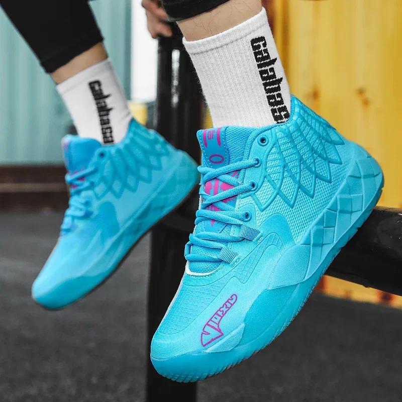 Chaussures de basket-ball respirantes et rembourrées pour hommes, baskets d'entraînement professionn