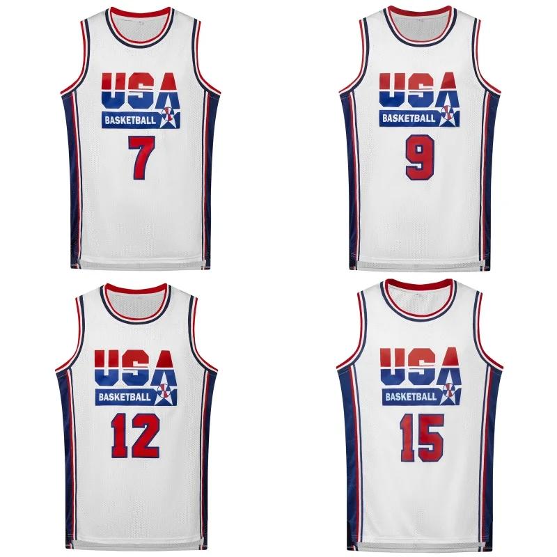 Maillot de basket-ball pour hommes, respirant, col rond, vêtements de sport sans manches, uniforme d
