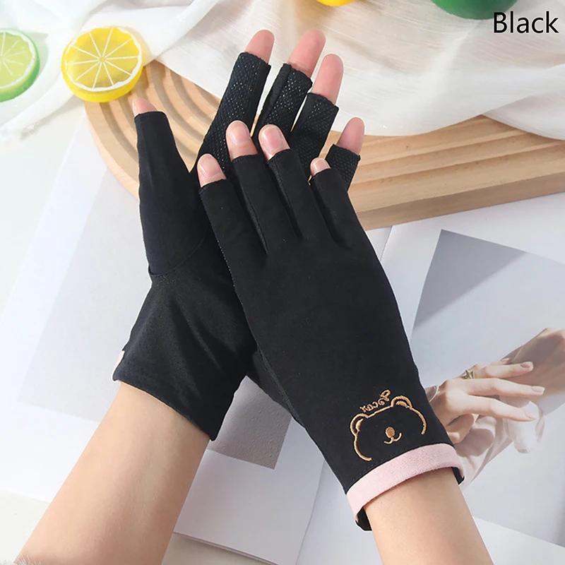 Gants anti-uv pour ongles, 1 paire, bouclier de Gel UV, sans doigts, outils de manucure, Nail Art, l