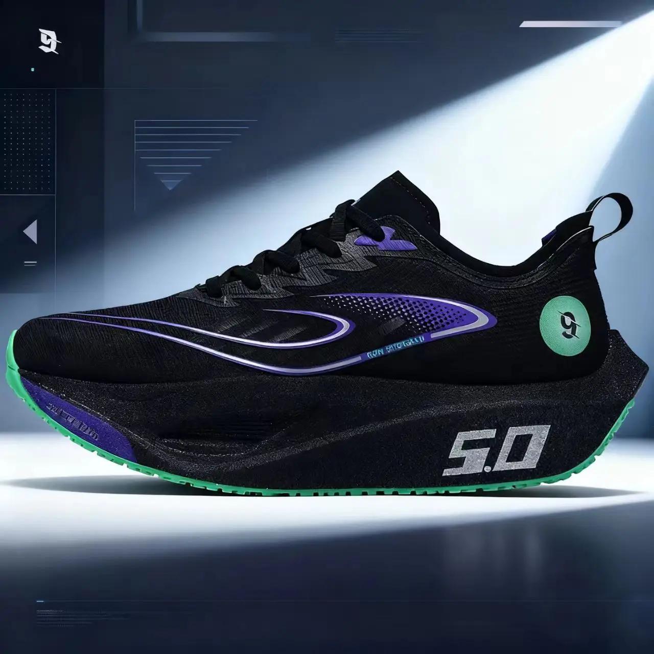 Chaussures de course unisexes avec plaque entièrement en carbone, baskets de course professionnelles