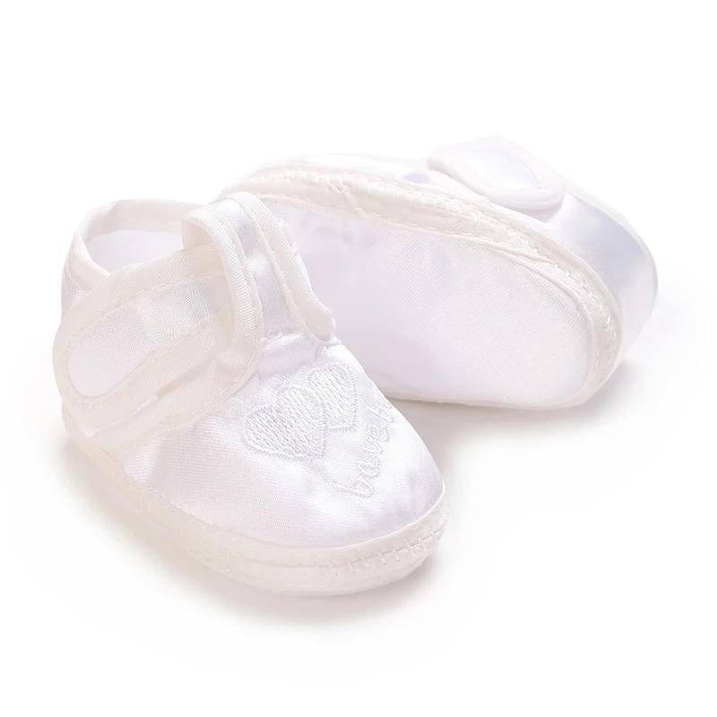 Première chaussure de baptême pour nouveau-né : chaussures de baptême blanches pour nouveau-nés garç