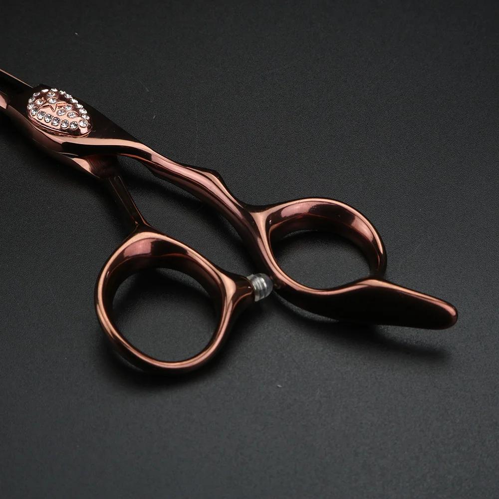 XUANFENG – ciseaux de coiffeur Champagne 6 pouces, galerie de cheveux, outils de coiffure, ciseaux d