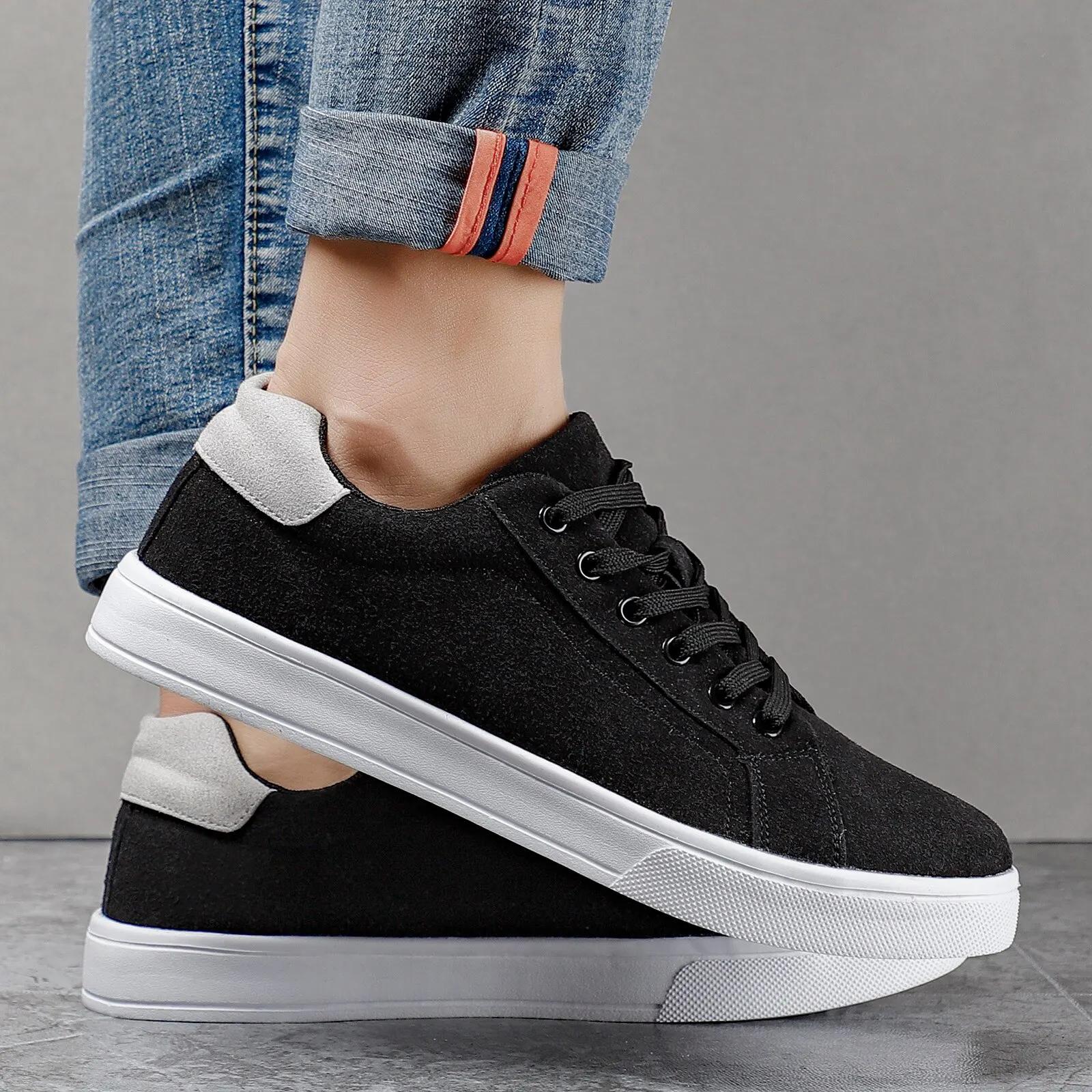 Chaussures de skateboard noires confortables pour hommes - Baskets anti-irritation premium
