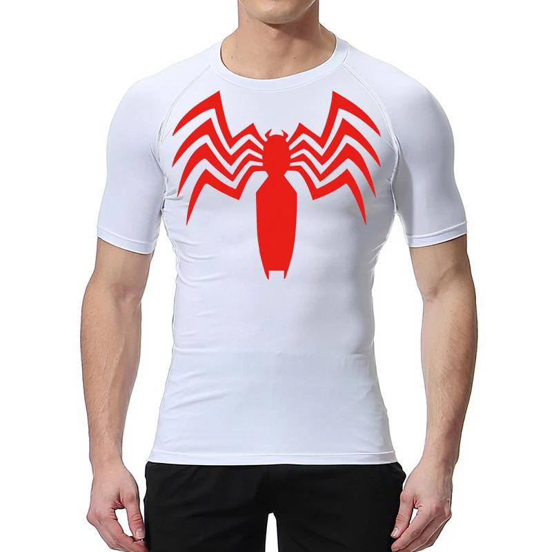 Chemise compression homme imprimé araignée - T-shirt sport séchage rapide anti-irritation été