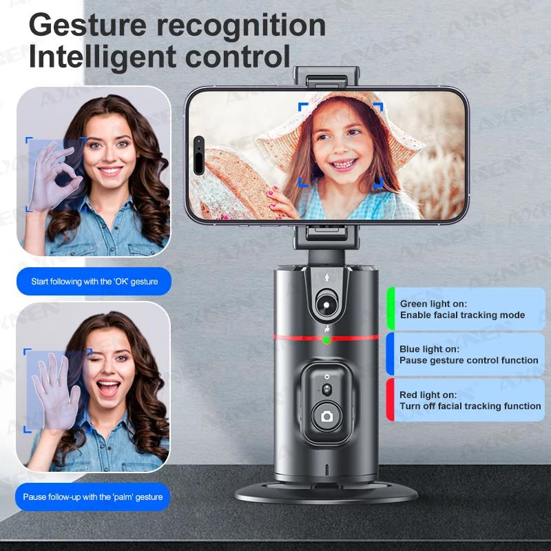 Stabilisateur de cardan de Rotation P02, cardan de suivi du visage de bureau pour Selfie de suivi po