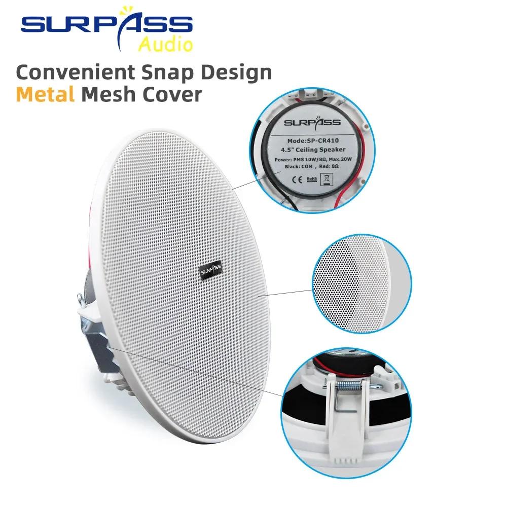Amplificateur mural Audio pour maison intelligente, 4 pouces, compatible Bluetooth, son de musique d