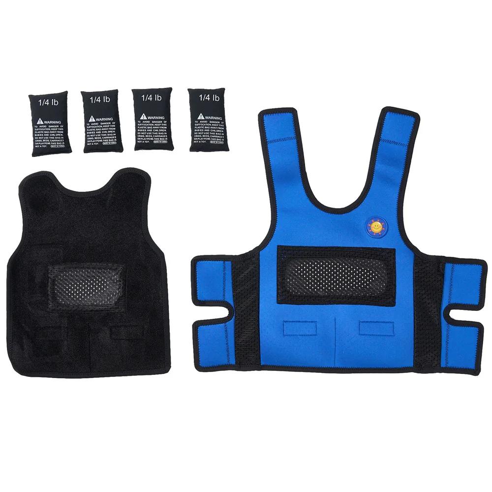 Gilet lesté avec numéro sensoriel, gilet de compression sensorielle pour enfants et adultes avec tro