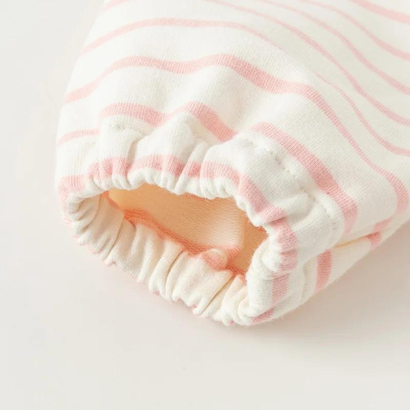 MACGirls-Veste en coton rayée pour bébé, cardigan doux et mignon pour enfants, haut de fête pour enf