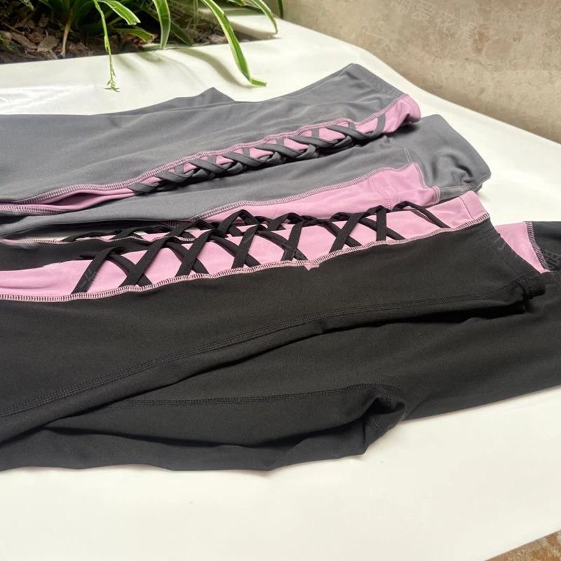 Pantalons de patinage sur glace professionnels, pantalons d'entraînement de patinage à fleurs, taill