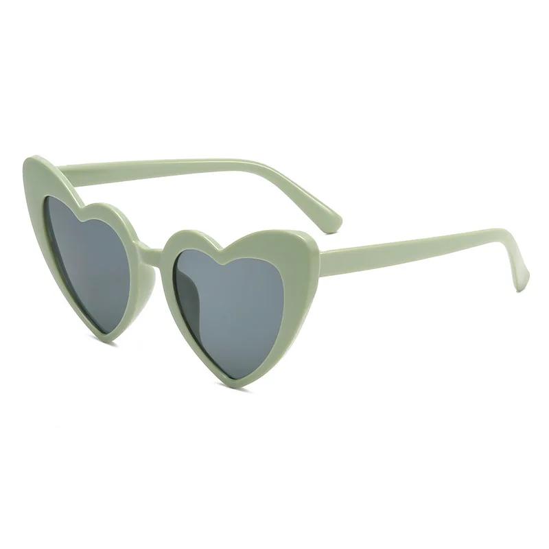 Lunettes de soleil Vintage rétro Instagram en forme de cœur, transparentes, roses, brillantes, pour